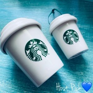 Starbucks Coffee Mug Ornaments Set of 2